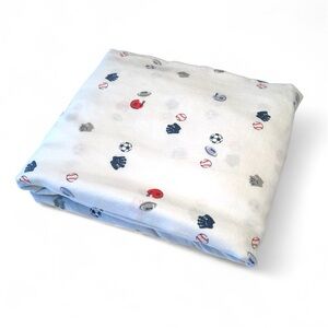 Sports Theme Standard Crib Fitted Sheet 100% Cotton Baseball Football Soccer